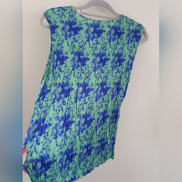 Jigsaw Silk Mix Green and Blue Top - Picture 7 of 8